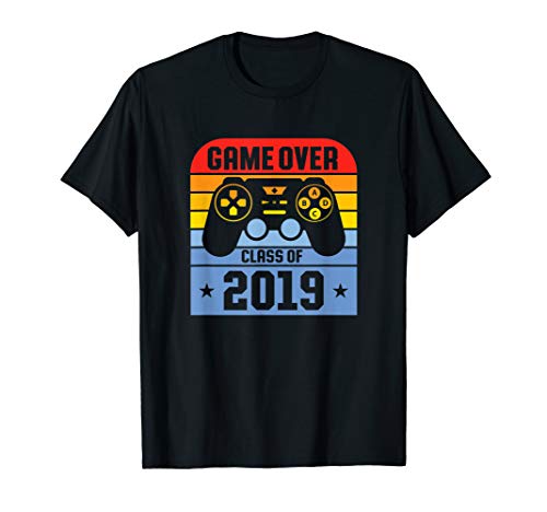 Game Over Class Of 2019 Shirt Students Funny Graduation Gift